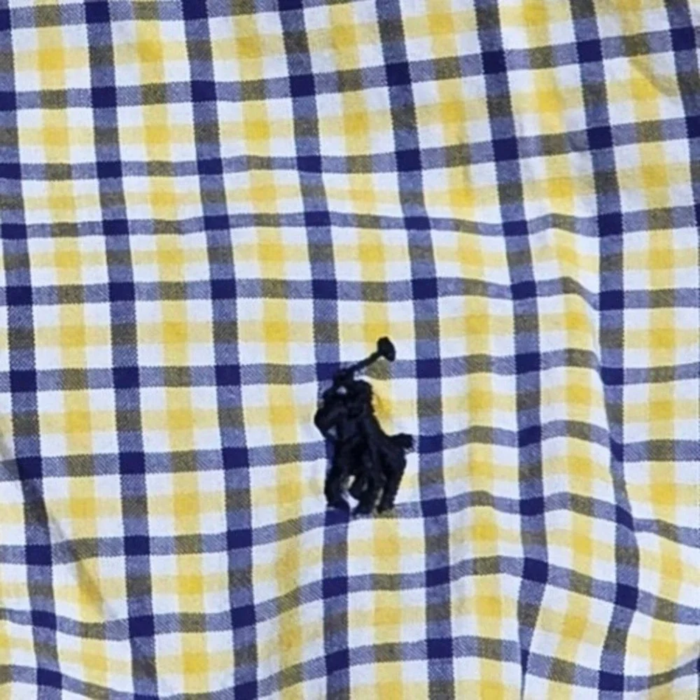 Ralph Lauren Plaid Button Down‎ Shirt Boy's Size 5 Blue Yellow Long Sleeve